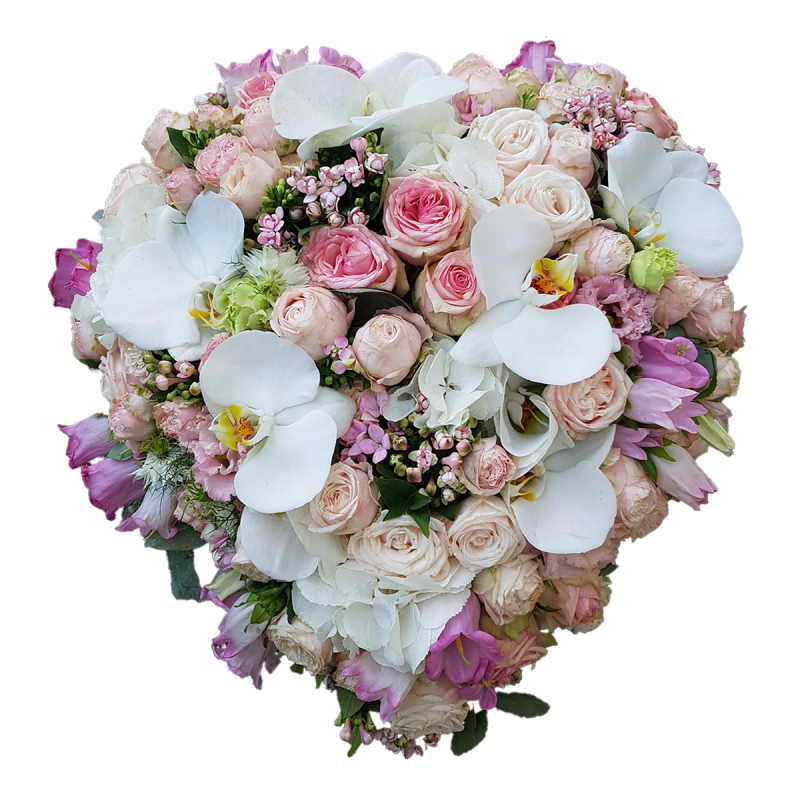 Coeur plein rose et blanc Coeur plein rose et blanc