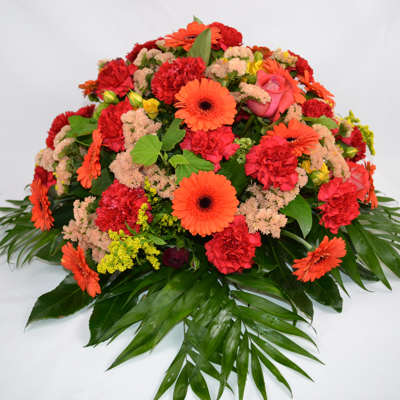 Coussin rond rouge orangé Coussin rond rouge orangé