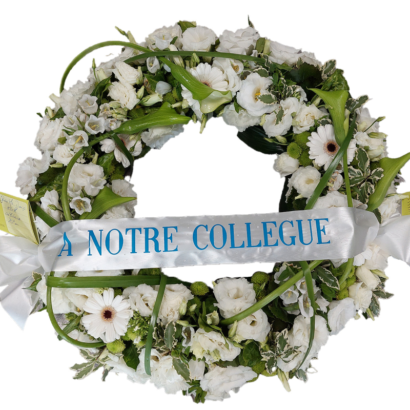 Couronne à plat blanche végétative Couronne à plat blanche végétative