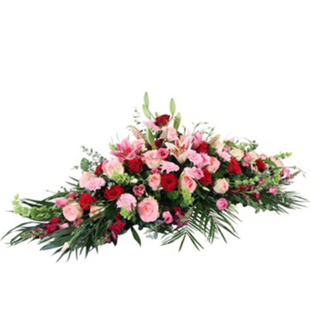 Raquette losange rouge rose